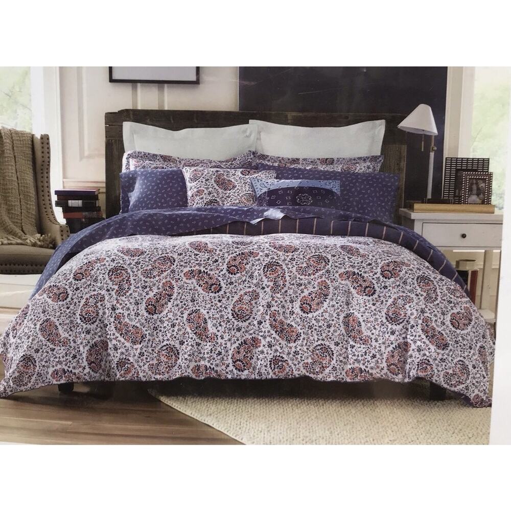 Tommy Hilfiger Comforter Twin / XL Pillow Sham Tottenham Paisley Floral Bedding